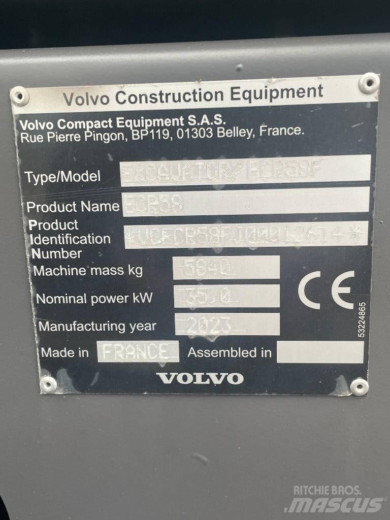 Volvo ECR 58 F Minibagger < 7t