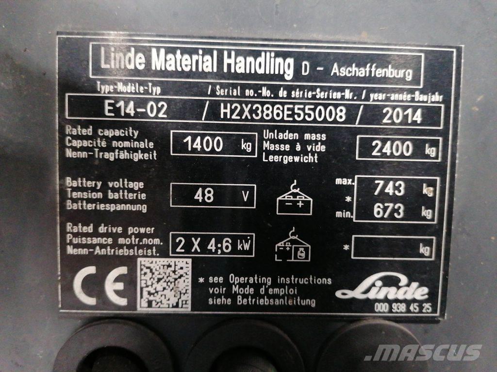 Linde E14-02 Elektrische heftrucks
