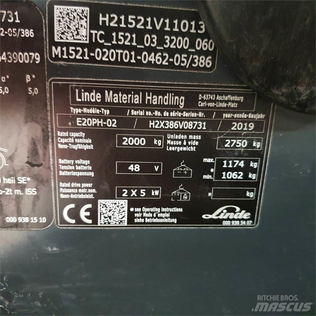 Linde E20PH Elektrische heftrucks