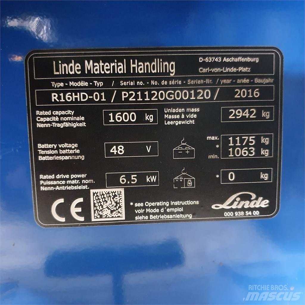 Linde R16HD Schubmaststapler