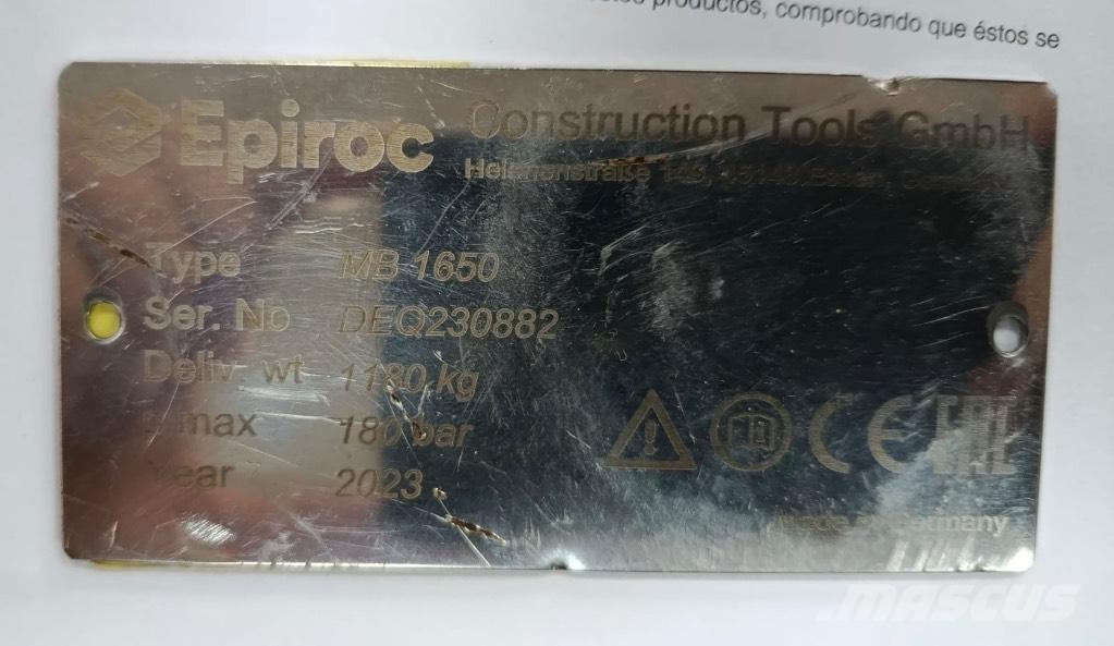 Epiroc MB1650 Hammer / Brecher