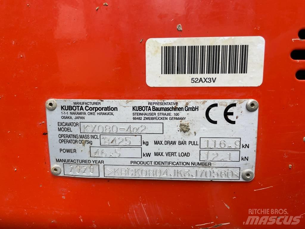 Kubota KX 080-4 Midibagger  7t - 12t