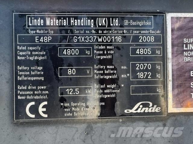 Linde E48P Elektrische heftrucks