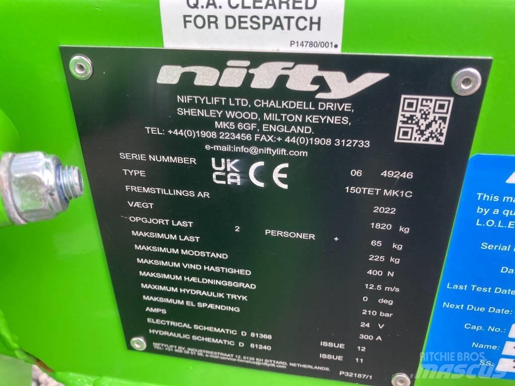 Niftylift 150TET Anhänger-Arbeitsbühnen