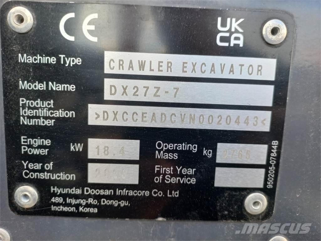 Develon DX27Z-7 Sonstige Landmaschinen