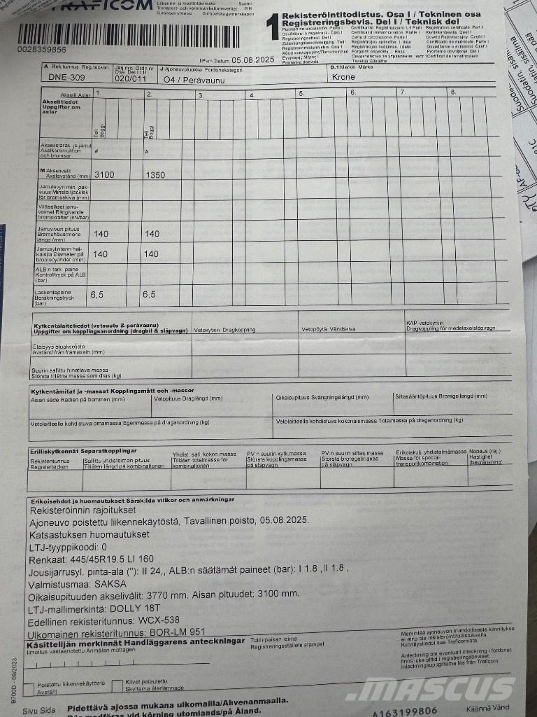 Krone Dolly Dollyanhänger