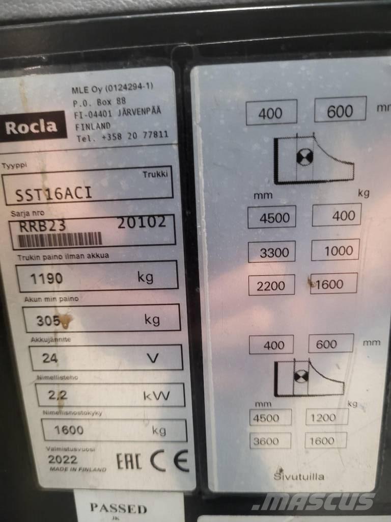 Rocla SST 16 ACI Zelfrijdende stapelaars