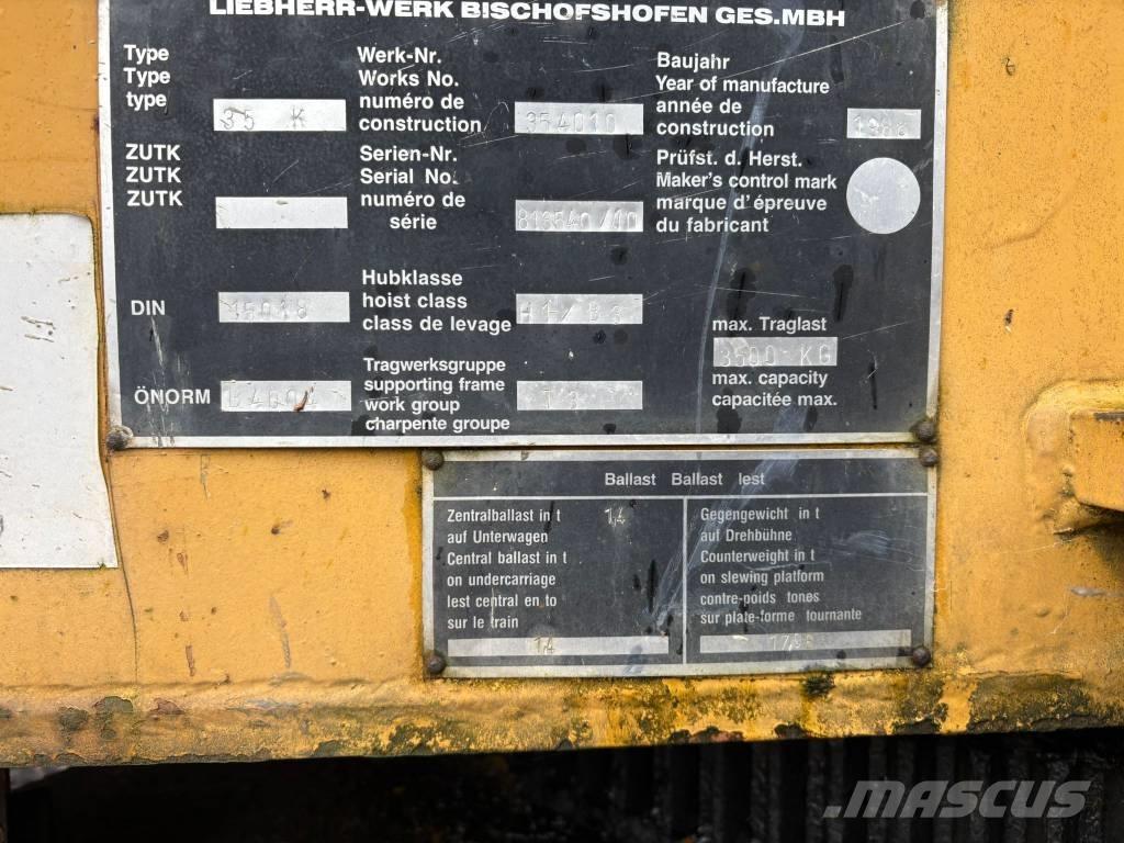 Liebherr 35 K Turmdrehkrane