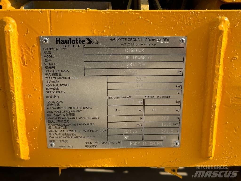 Haulotte OPTIMUM 8 Scheren-Arbeitsbühnen
