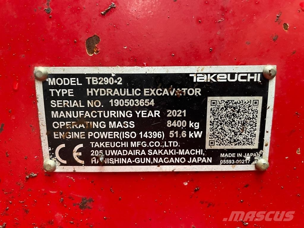 Takeuchi TB 290 Midibagger  7t - 12t
