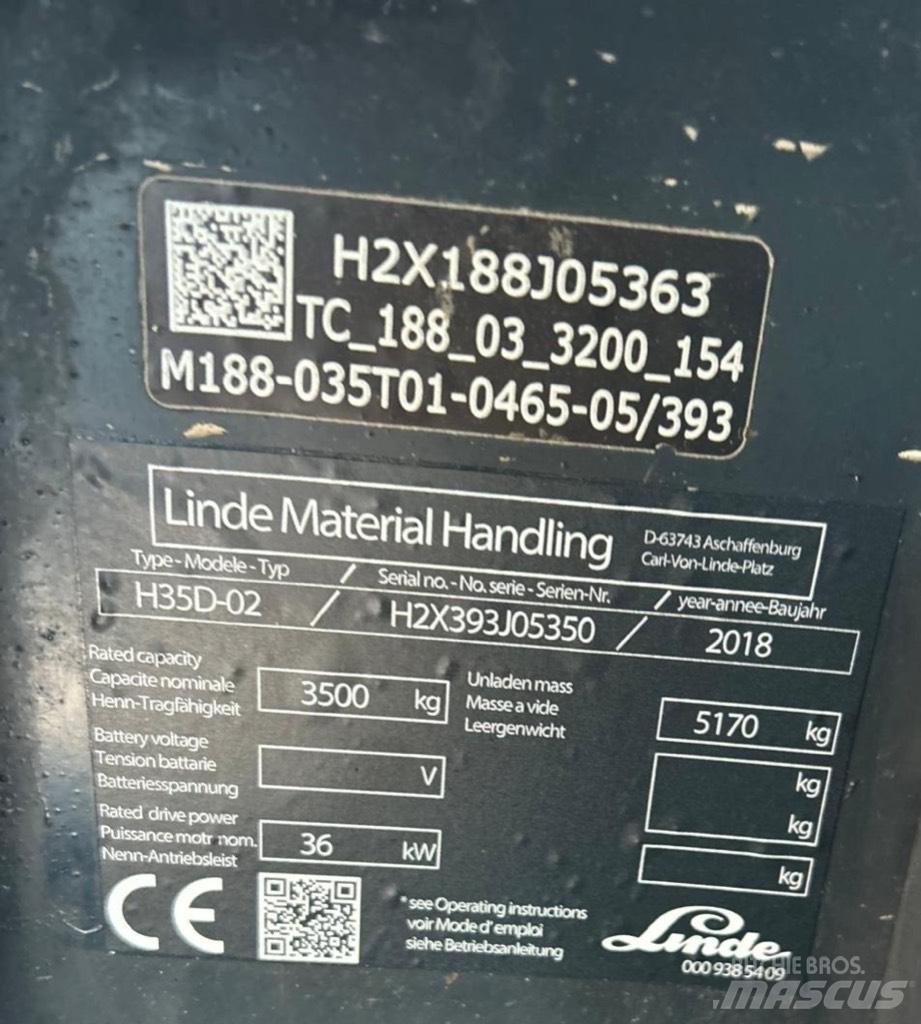Linde H35D-02 EVO Diesel heftrucks