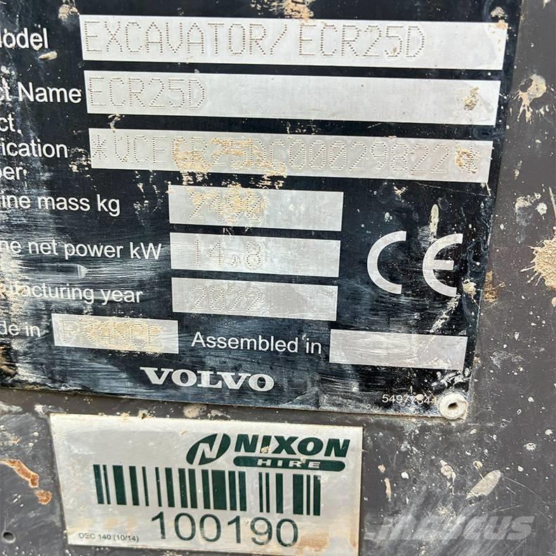 Volvo ECR25D Minibagger < 7t