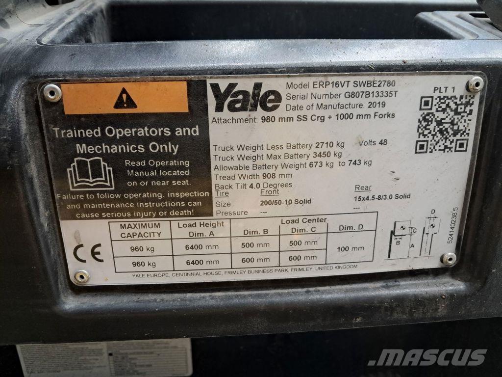 Yale ERP16VT Elektrische heftrucks