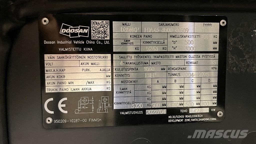 Doosan D35NXP Diesel heftrucks