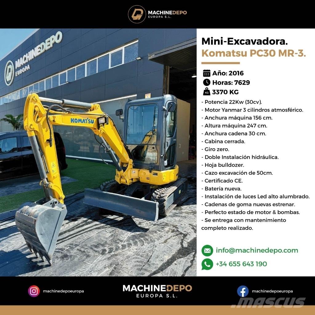 Komatsu PC 30 MR-3 Minibagger < 7t
