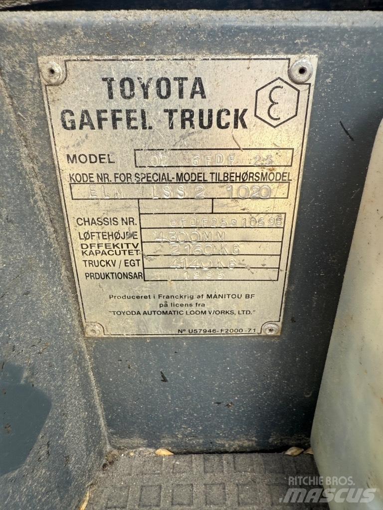 Toyota FD 25 Diesel heftrucks