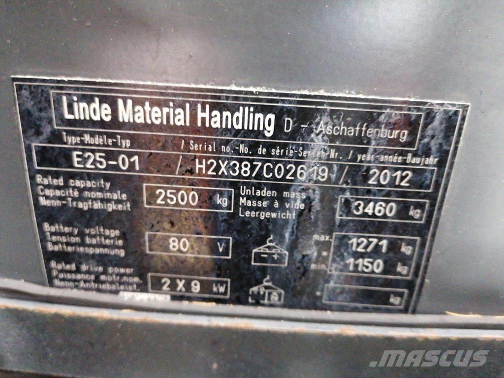 Linde E25-01 Elektrische heftrucks
