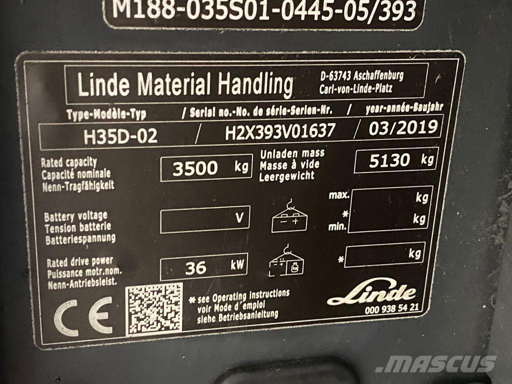 Linde H35D-02 Diesel heftrucks