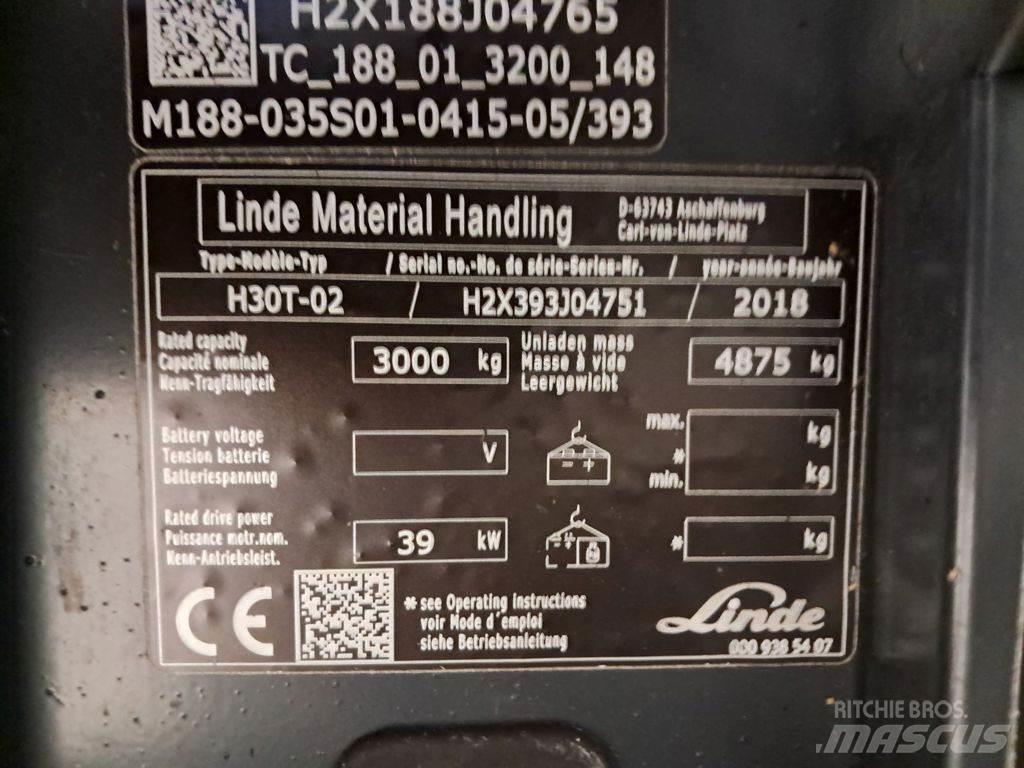 Linde H30T-02 LPG heftrucks