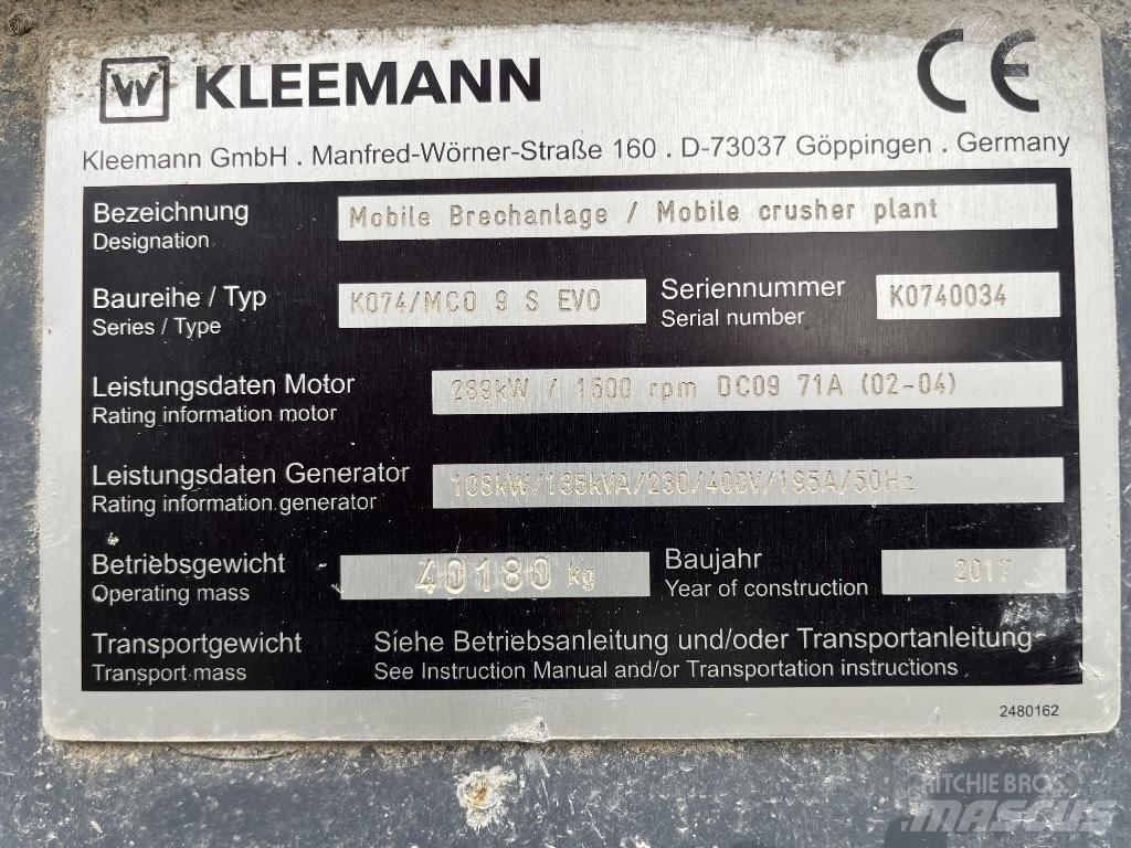 Kleemann MC 09 S Mobile Brecher