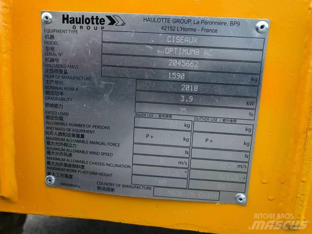 Haulotte OPTIMUM 8 Scheren-Arbeitsbühnen