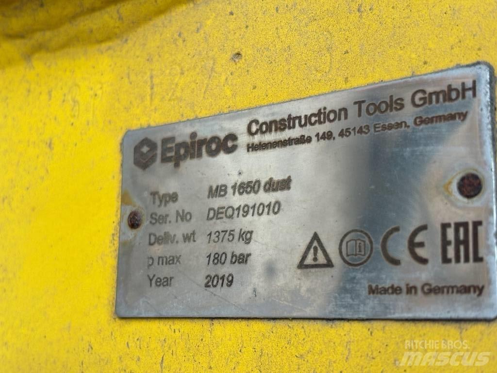 Epiroc MB 1650 Dust Hammer / Brecher
