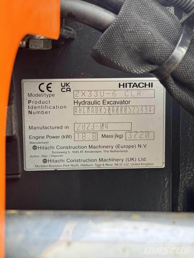 Hitachi ZX 33 U-6 Minibagger < 7t