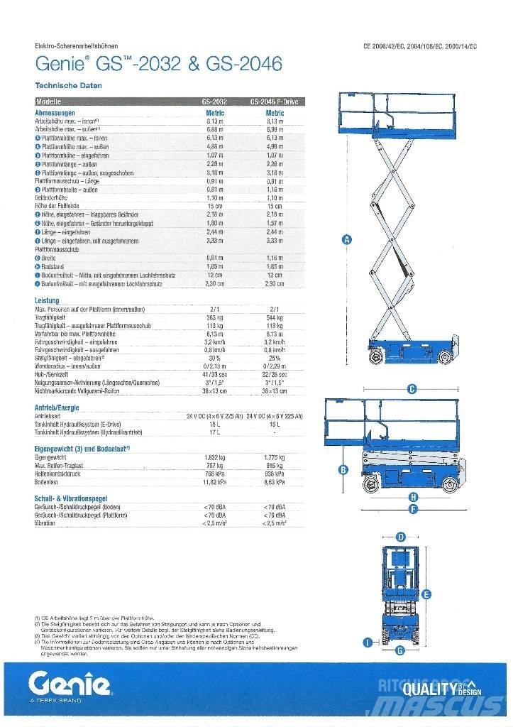 Genie GS 2032 Scheren-Arbeitsbühnen