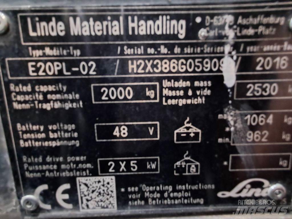 Linde E20PL-02 Elektrische heftrucks