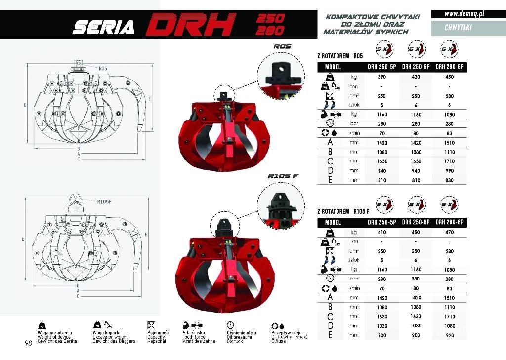  DEMOQ DRH280-6P Greifer