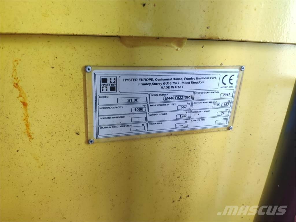 Hyster S1.0E Deichselstapler