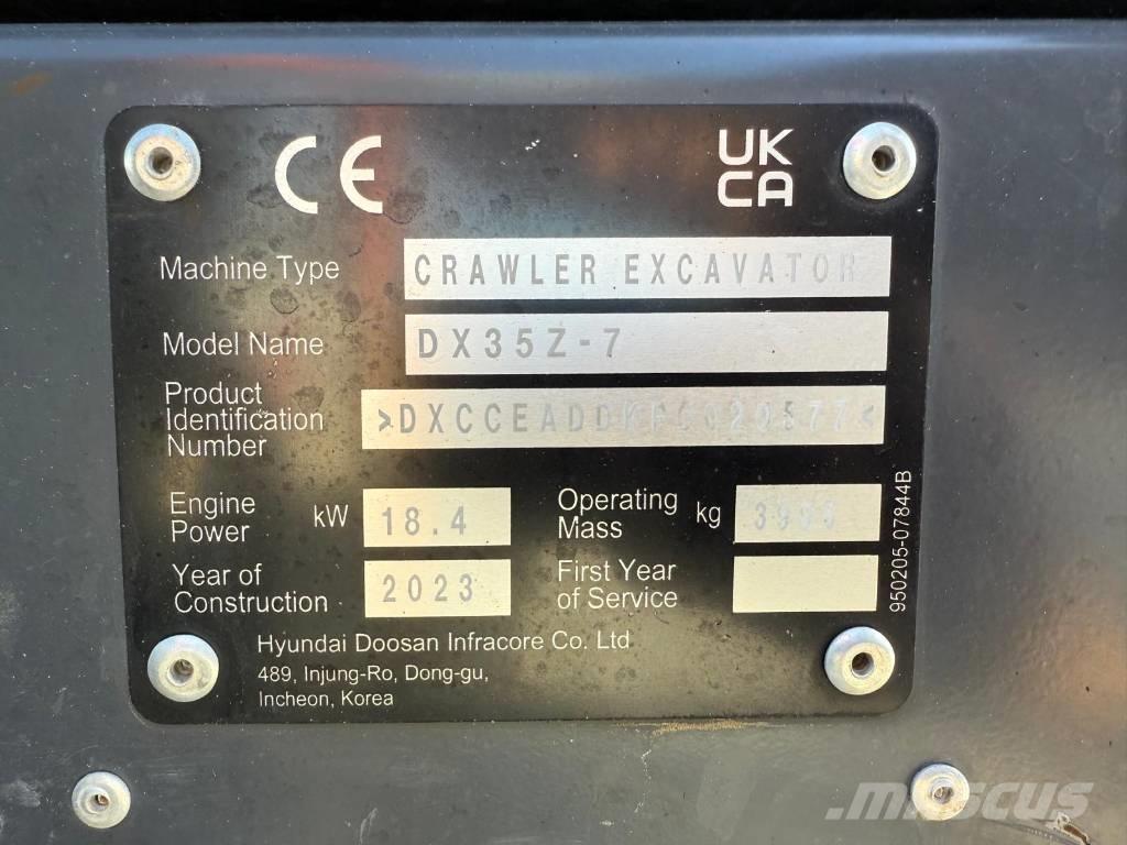 Develon DX 35 Z-7 Minibagger < 7t