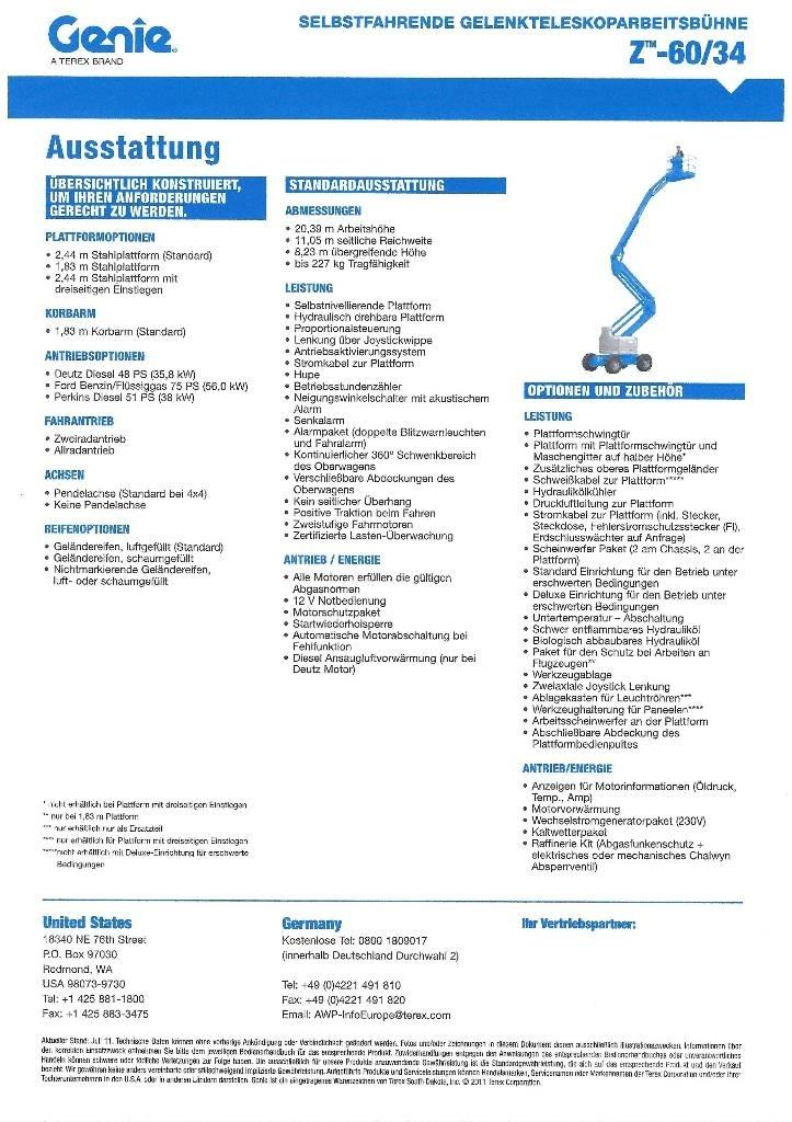 Genie Z 60 Gelenkteleskoparbeitsbühnen