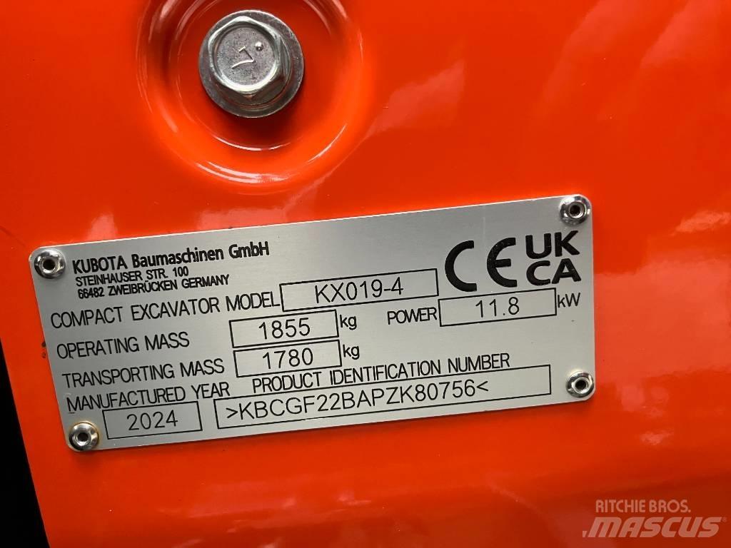 Kubota KX 019-4 Minibagger < 7t