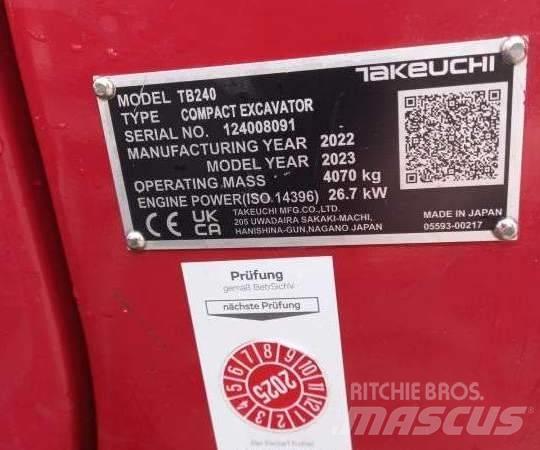 Takeuchi TB 240 DPF Minibagger < 7t