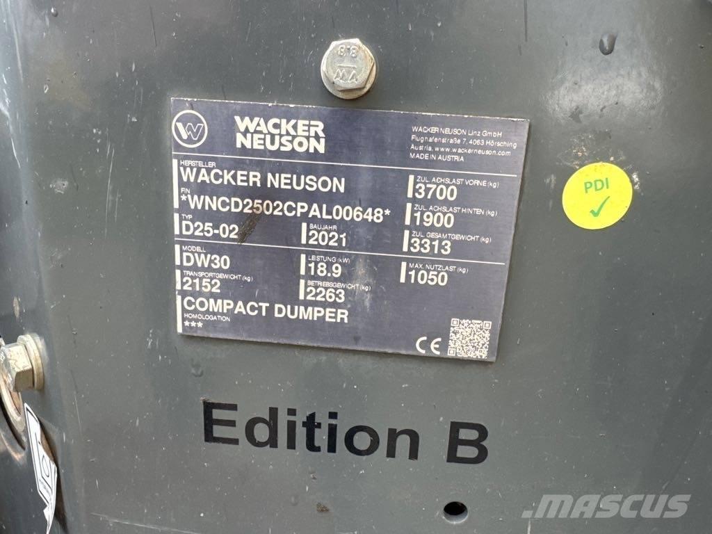 Wacker Neuson DW30 Minidumper