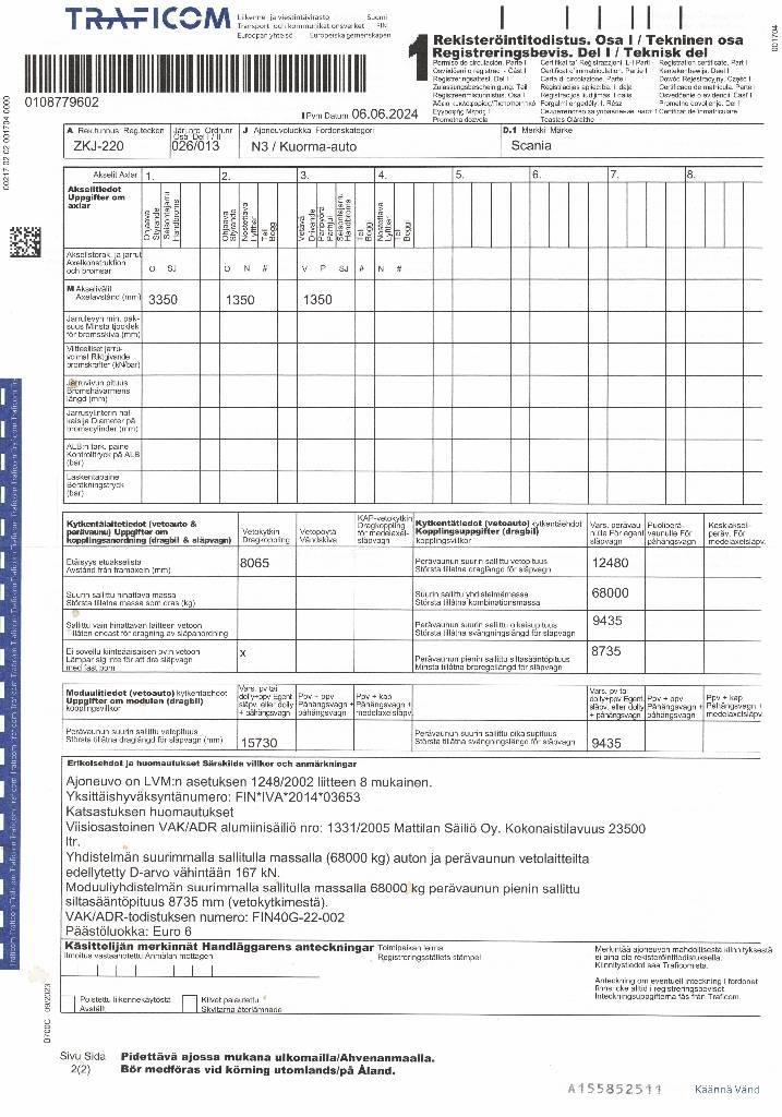 Scania R 520 Wechselfahrgestell