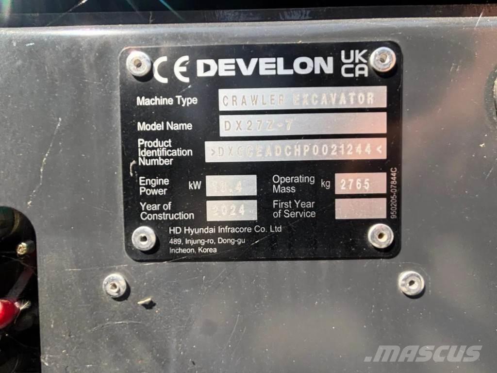 Doosan DX27Z-7 Minibagger < 7t