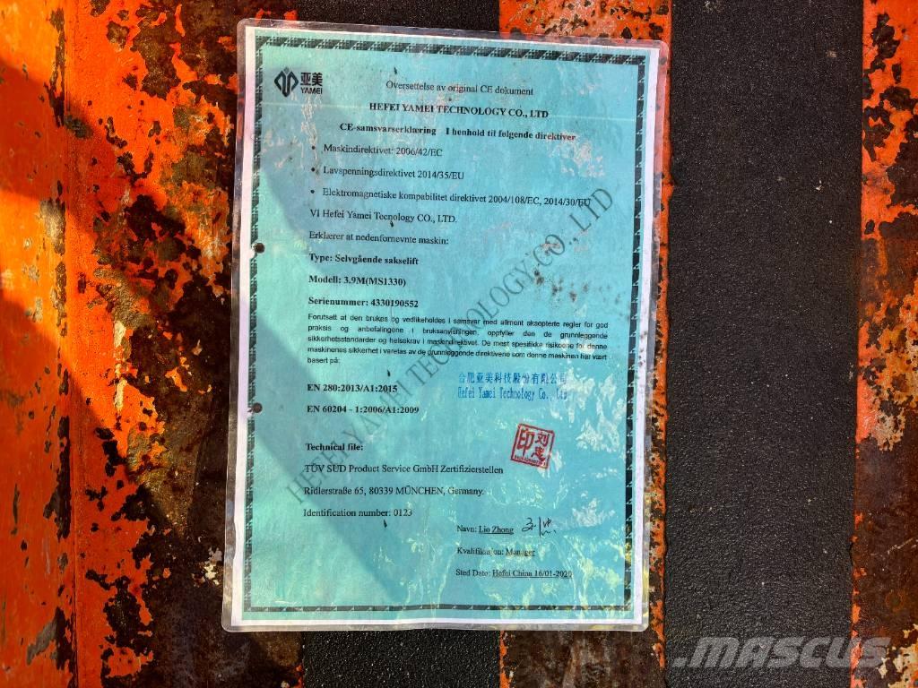 Yamei MS1330 Scheren-Arbeitsbühnen