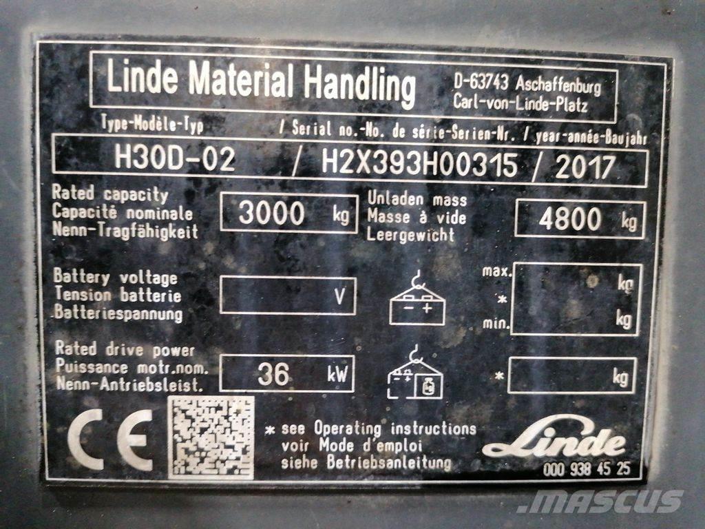 Linde H30D-02 Diesel heftrucks