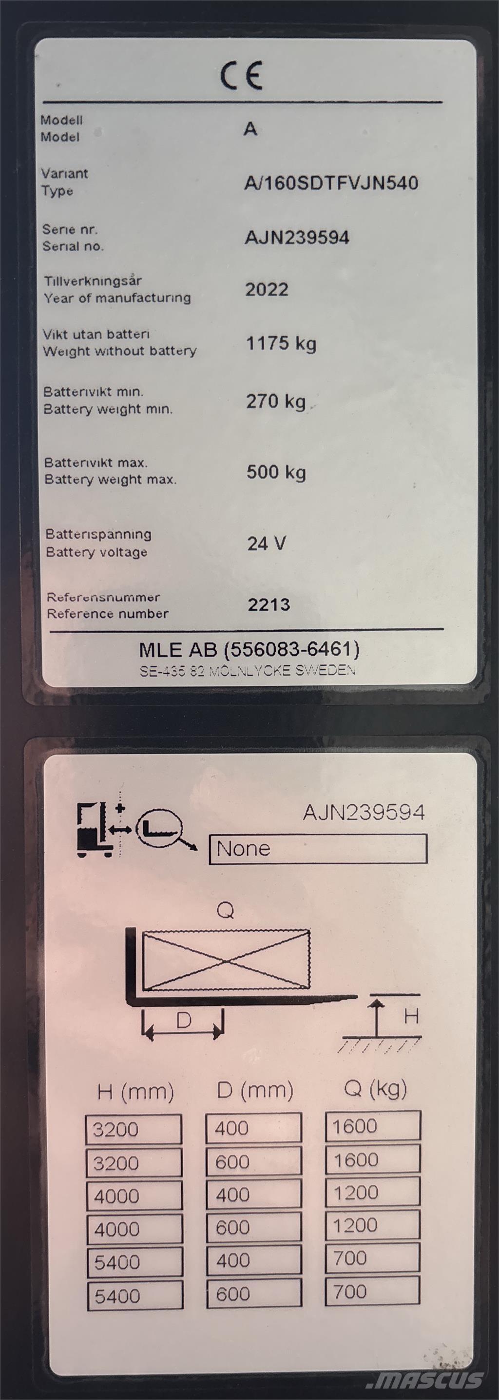 Atlet A160 Zelfrijdende stapelaars