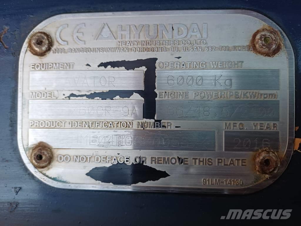 Hyundai 60cr-9a Minibagger < 7t