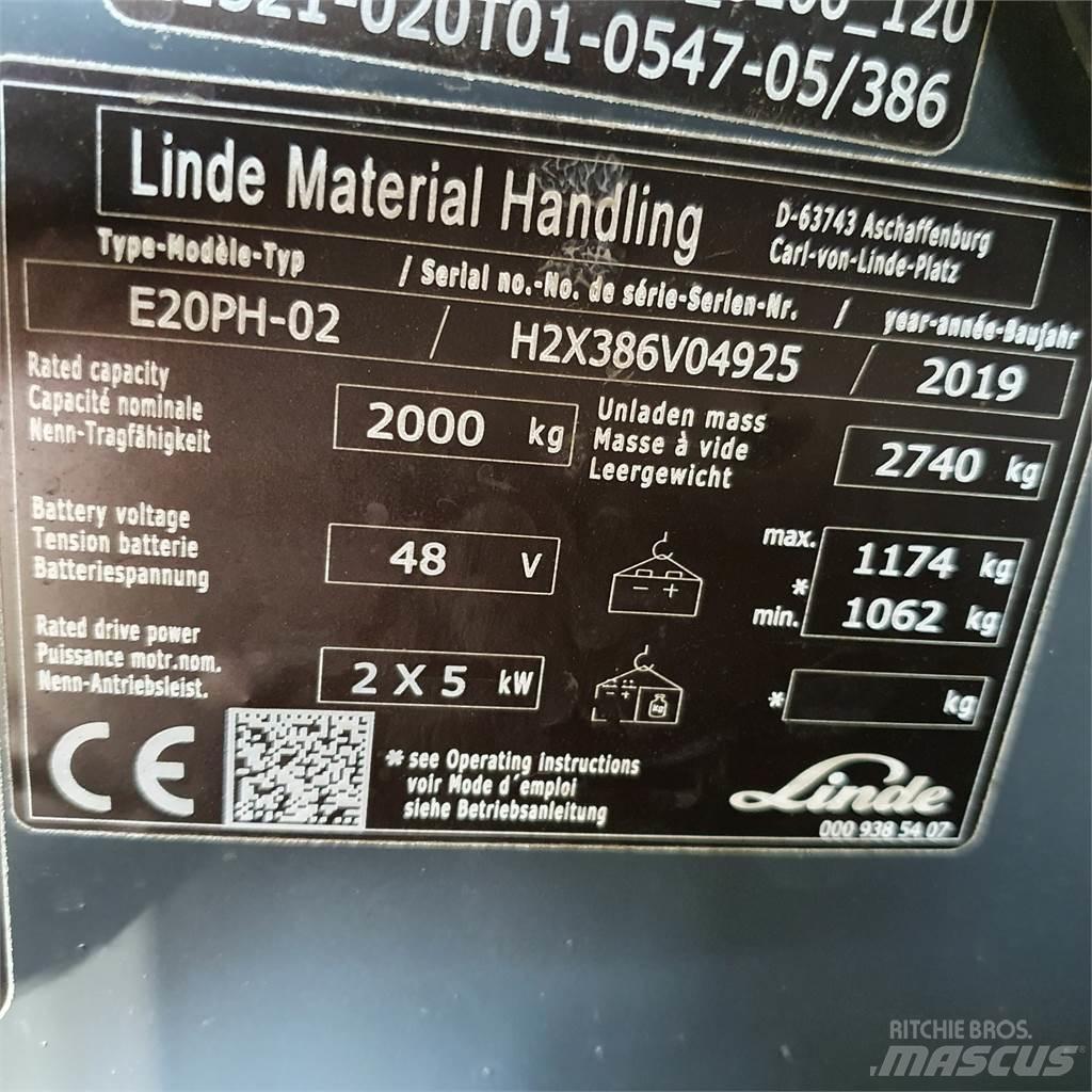 Linde E20PH Elektrische heftrucks