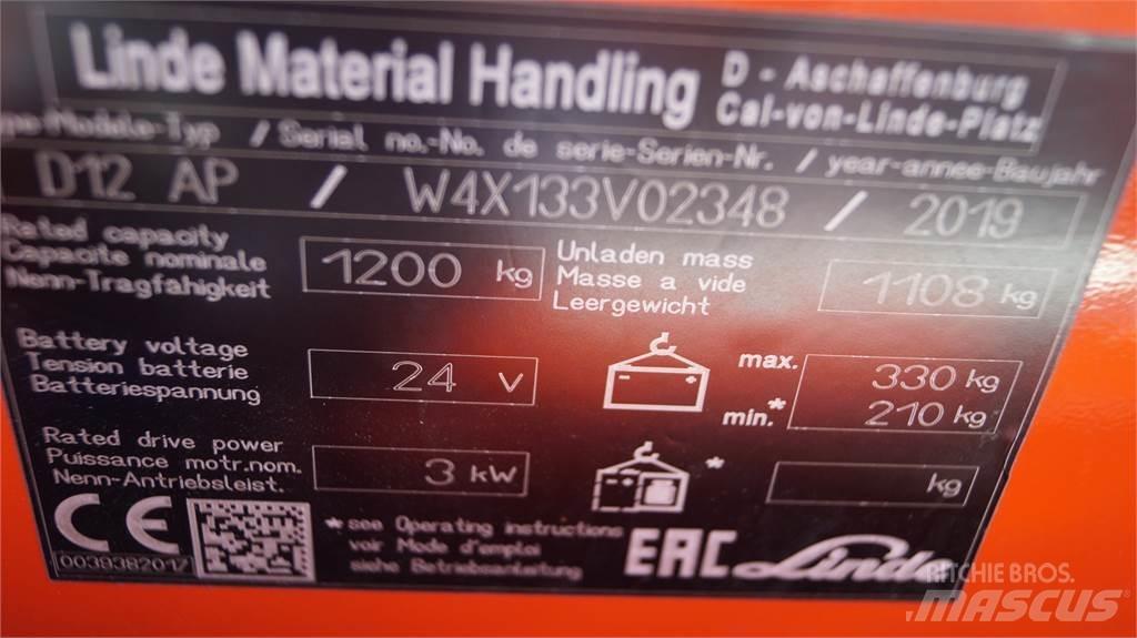 Linde D12AP Deichselstapler