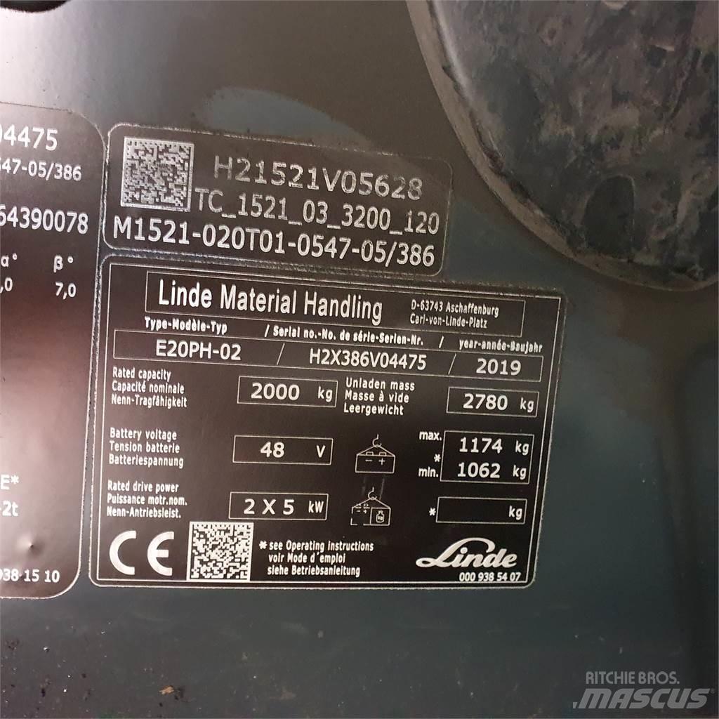 Linde E20PH Elektrische heftrucks