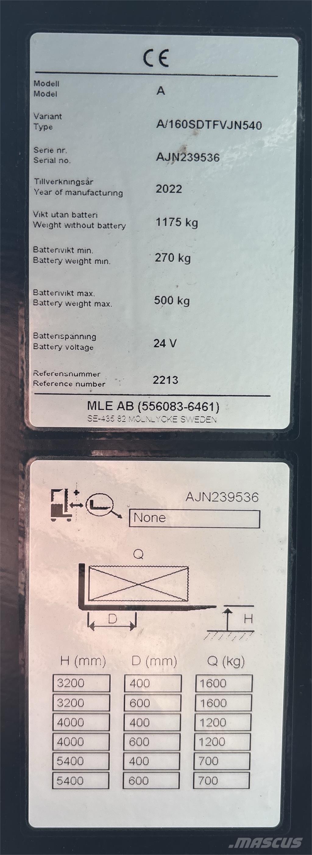 Atlet A160 Zelfrijdende stapelaars
