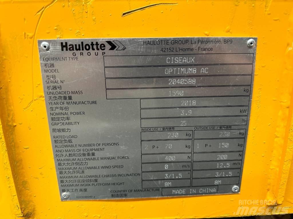 Haulotte OPTIMUM 8 Scheren-Arbeitsbühnen