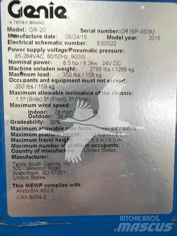 Genie GR20 Personenaufzüge