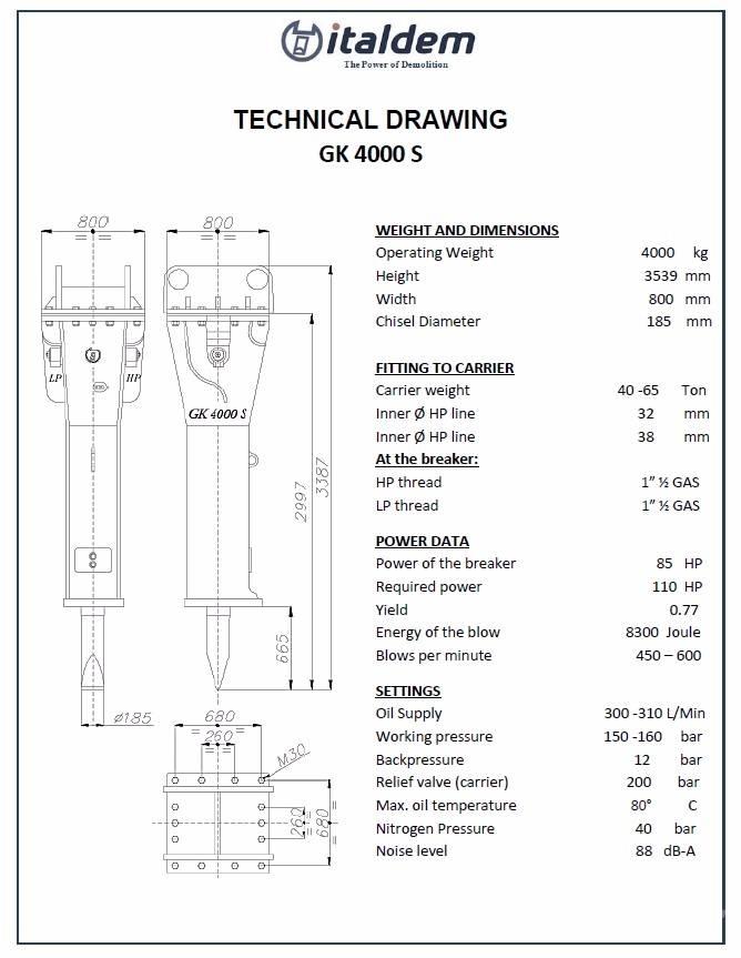 Italdem Gk4000S Hammer / Brecher