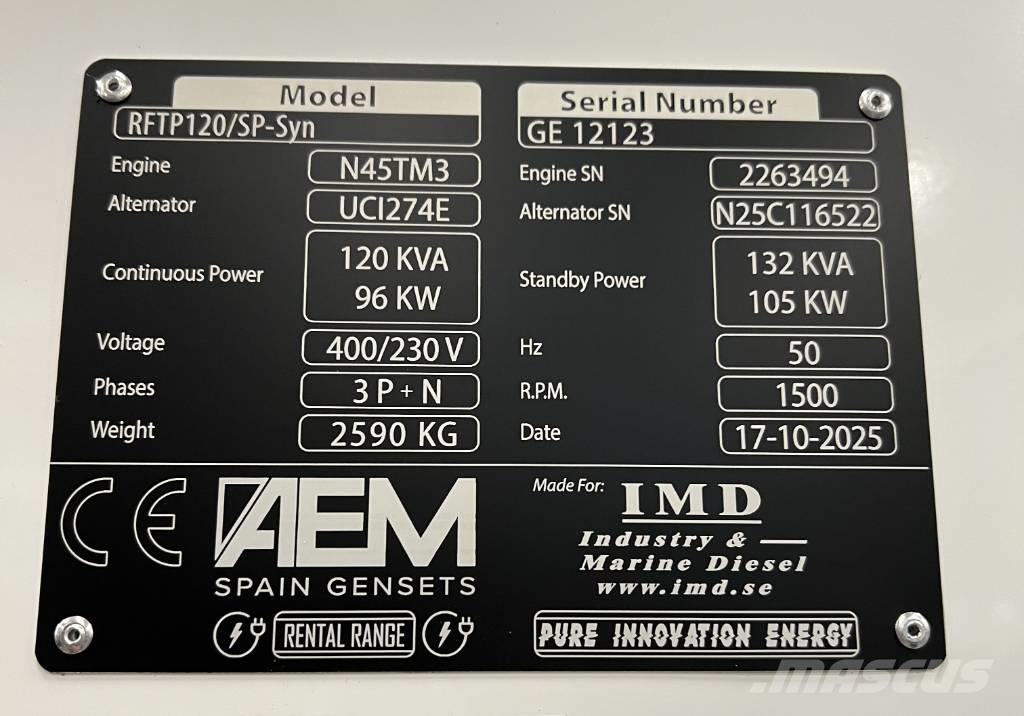  AEM RFTP120/SP-Syn Diesel Generatoren